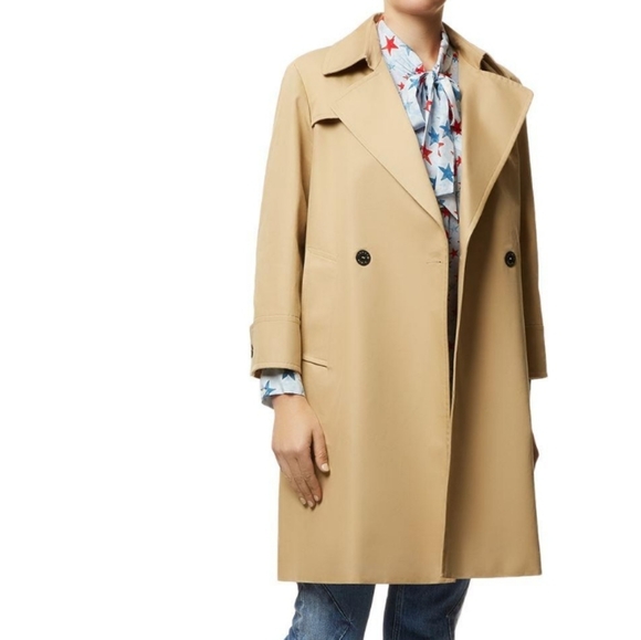 Sandro Wave Double Breasted Coat in Camel 🆕️